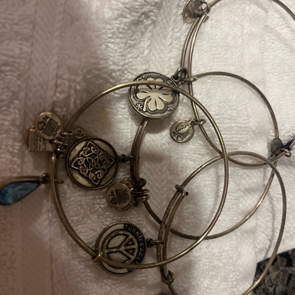 Silver Alex and Anna  Bangle Bracelets
